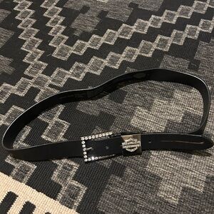 Harley-Davidson Black Belt with Silver Buckle